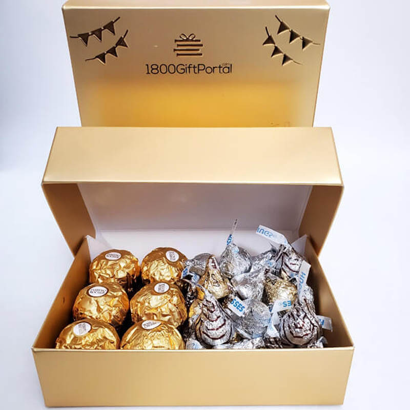 Send Ferrero Rocher and Hershey's Kisses Gift Combo Online GAL22