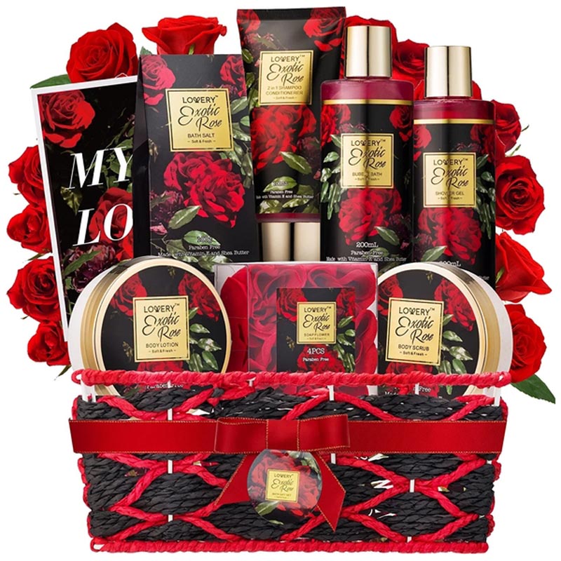 Send Exotic Rose Spa Gift Basket Online GAL23111947 Giftalove