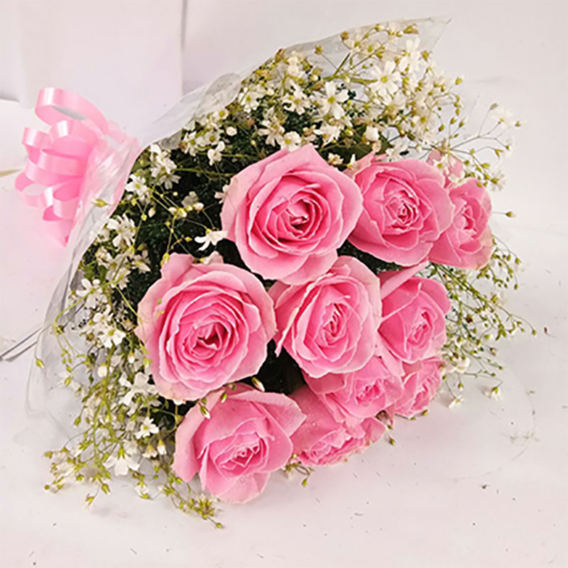Send Blissful Pink Rose Valentine Flowers Online - VL23-110057