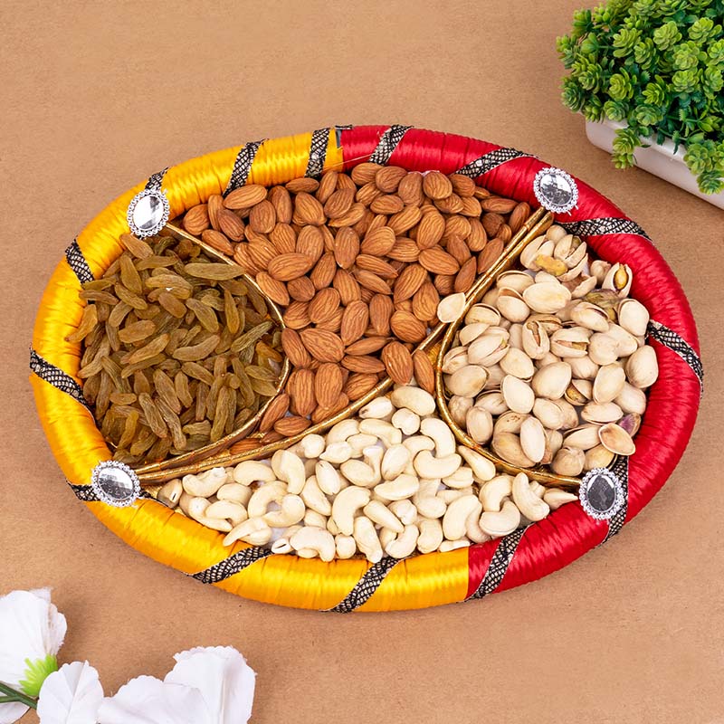 Send Dry Fruits Gift Pack with Designer Tray Online GAL23111163