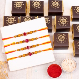 4 Pearl Rakhis with Chocobite 