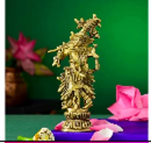 Brass Krishna Idol