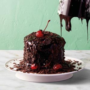 Mini Black Forest Fountain Cake