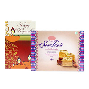 Soan Papdi - Diwali Gifts : Diwali Sweets with Crackers