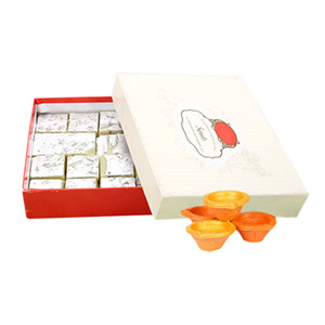 Half kg Kaju Katli & Diya - Diwali Gifts