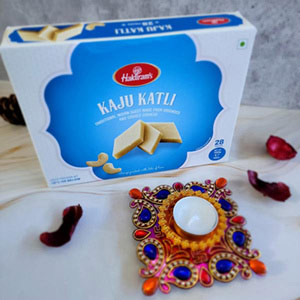 Kau katli with beautiful diya