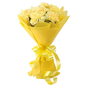 Cheerful Yellow Carnations 