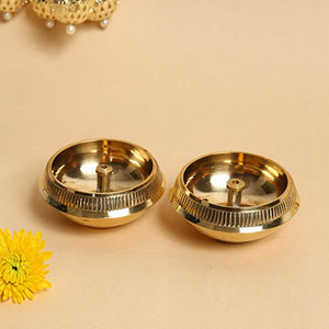 Set of 2 Brass Diyas
