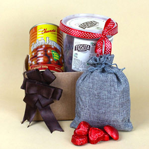 Tosita Chocolate  Cookies and Gulab Jamun Tin with Home Made Chocolates