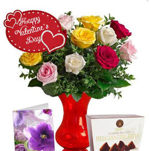Long Stemmed Mixed Roses Combo