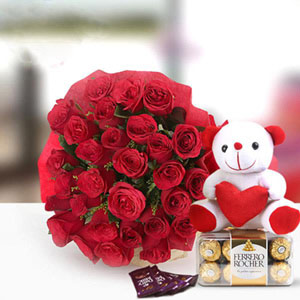 Red Roses & Chocolate Gift Hamper