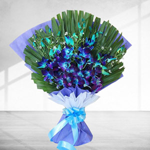 Exquisite Blue Orchids Bouquet