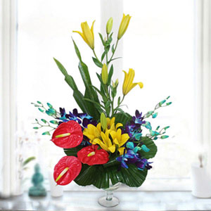 Magical Mixed Flowers Vase