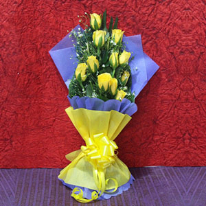 Irresistable Yellow Rose Bouquet : Bhai Dooj Flowers