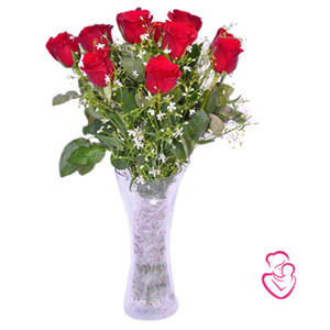 Bunch of Passionate Red Roses 
