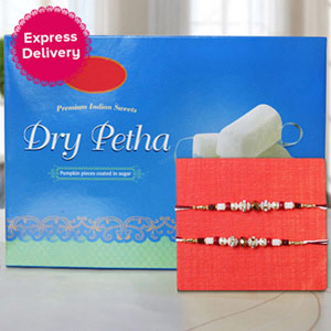 Petha & Rakhi - Rakhi with Cookies