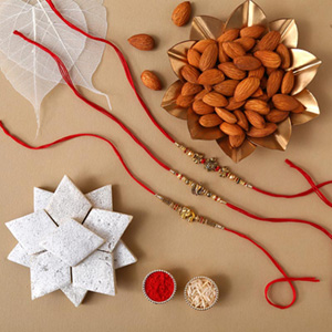 Sneh Feng Shui Rakhis With Kaju Katli & Almonds