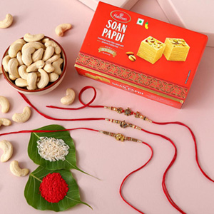 Sneh Feng Shui Rakhi Set With Soan Papdi & Cashews