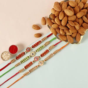 Sneh Meenakari Rakhi Set & Almonds