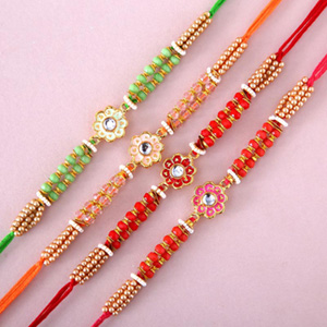 Sneh Meenakari Rakhi Set Of 4 to Qatar