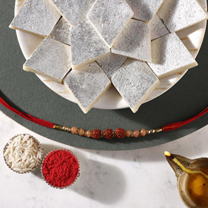 Sneh Alluring Rakhi & Kaju Katli