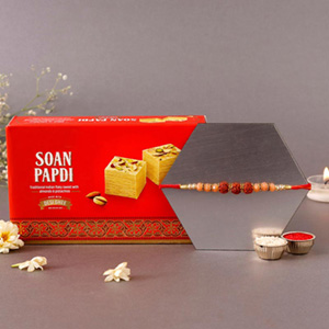 Sneh Classic Look Rakhi & Soan Papdi