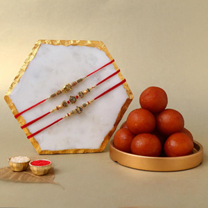 Sneh Feng Shui Rakhi Set & Gulab Jamun
