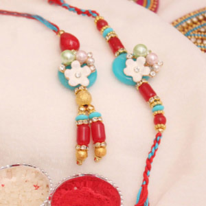 Beautiful Beaded Bhaiya Bhabhi Lumba Set