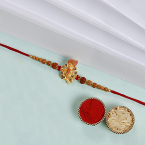 Sneh Beautiful Antique Ganesha Rakhi : Send Kids Rakhi to Singapore