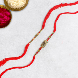  My Brother Metalic Rakhi Set
