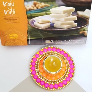Fancy Diwali Candle and Burfi