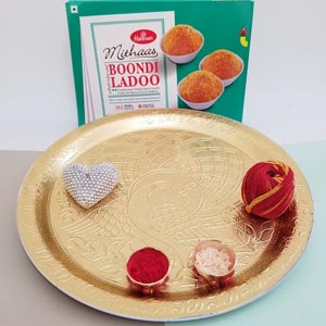 Thali and Boondi Laddoo