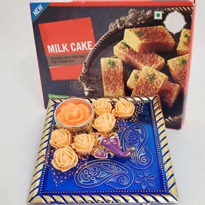 Ganesha Candle and Milk Cake