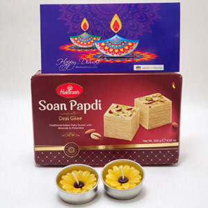 Soan Papdi & Diwali Candles : Rakhi Gift Hampers to USA