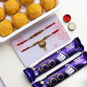 Bhaiya Bhabhi Rakhi with Sweets & Chocolates