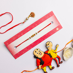 Bhai Bhabhi Bhatija 3 Rakhi Set
