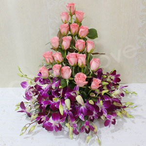 Ravishing Orchids with Roses