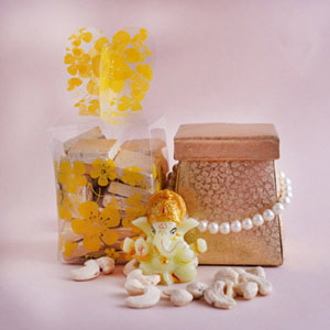 Assorted Chocolates with Cashews N Ganesha
