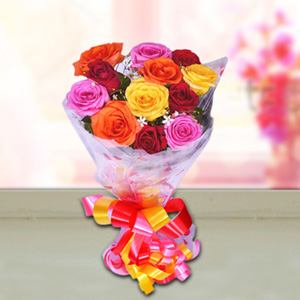 Beautfiul Mixed Rose Flowers Bunch