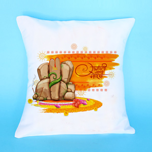 Blissful Ganesh Chaturthi Cushion 