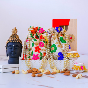 Buddha Idol with Dry Fruits Corporate Gift for Diwali