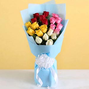 Charming Mix Roses Bouquet Rose Day Gift