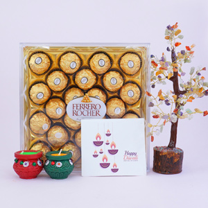 Chocolates with Greeting Card Gift Pack for Diwali