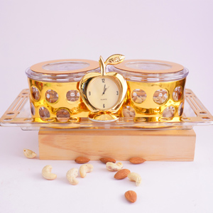 Clock N Dry Fruits Corporate Gift 