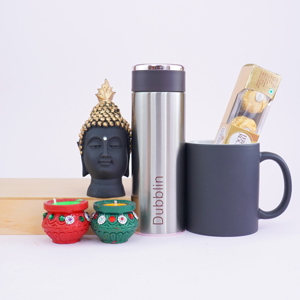 Dubblin Bottle N Buddha Statue Corporate Gift for Diwali
