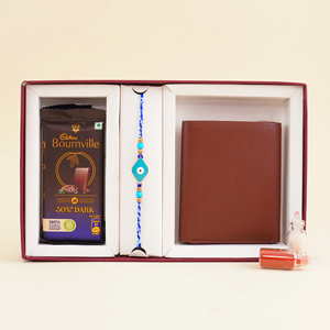 Evil Eye Rakhi with Combo of Chocolate N Wallet