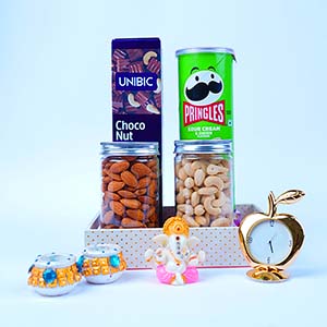 Exquisite Hamper with Ganesha Idol and Gourmet Treats