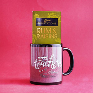 Happy Teachers day Printed Mug with Cadbury Temptations 
