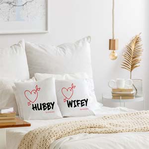 Husband and Wifey Cute Couple Cushions