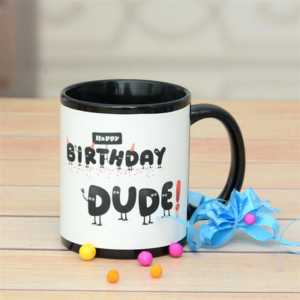 Imprinted Happy Birthday Dude Mug For Friends and Brothers
